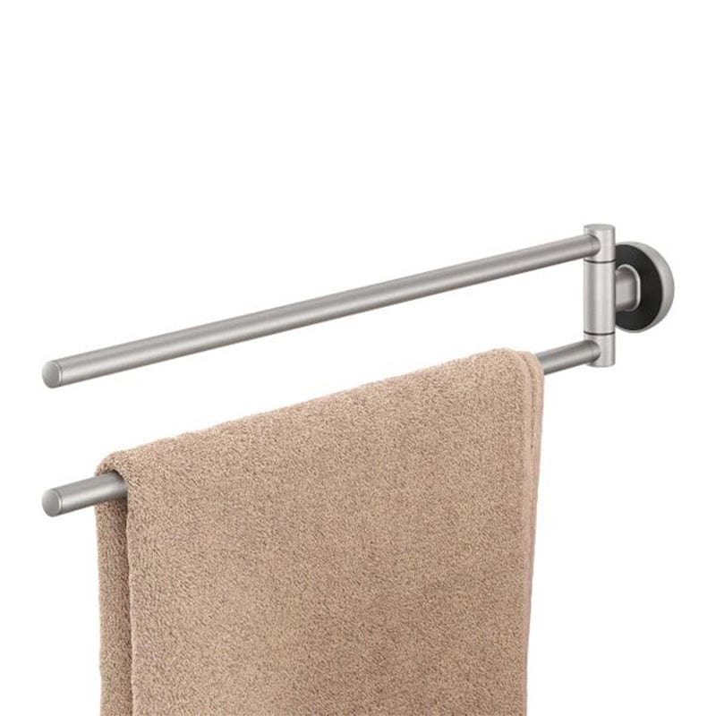 Tiger Cooper håndklestang svingbar, børstet stål/svart Børstet stål Tiger Håndklestang CO-T800231