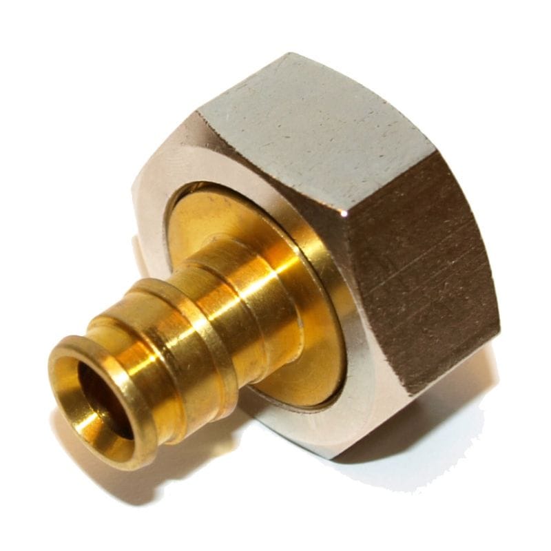 Uponor Q&E DR Rettnippel med Løpemutter 15-1/2" Uponor Rørdeler tappevann HEI-5111006