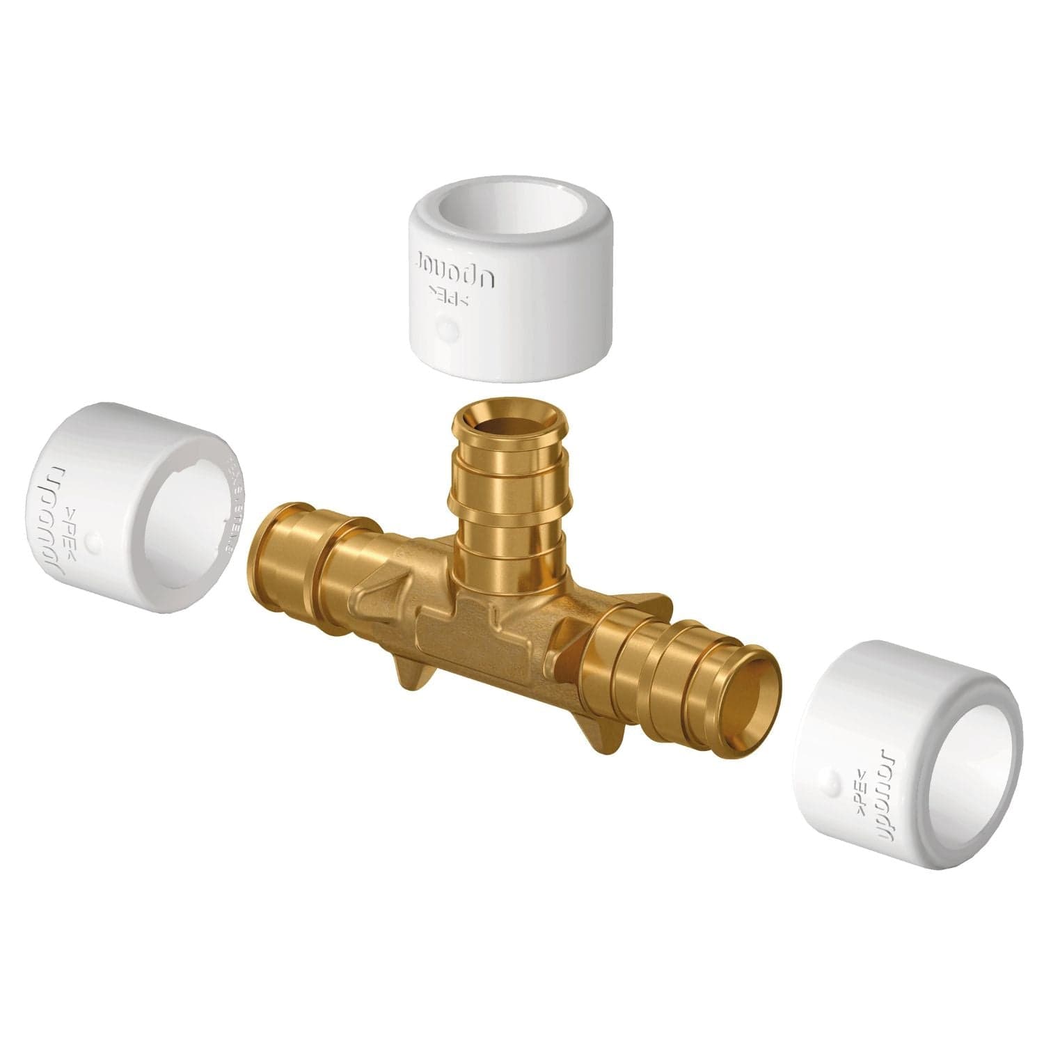 Uponor Q&E DR T-rør 15mm Uponor Rørdeler tappevann HEI-5110866