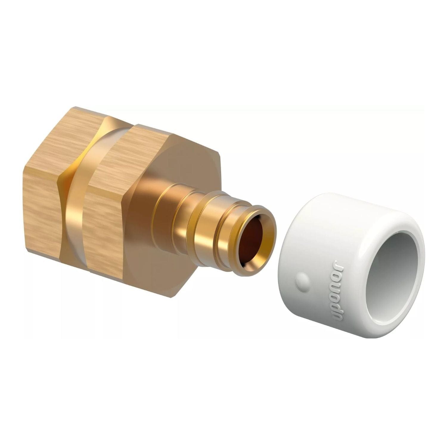 Uponor Q&E NKB DR Rettnippel Innvendig 15mm-1/2" Uponor Rørdeler tappevann HEI-5110996