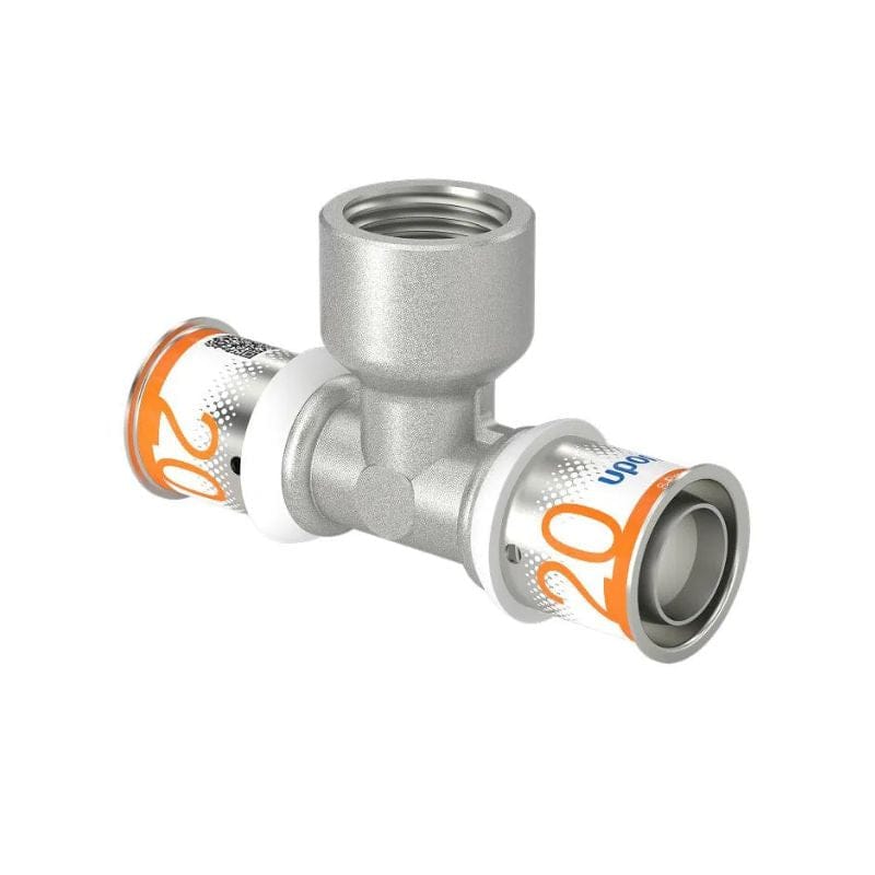 Uponor S-Press Plus T-rør med Innvendig gjenge 20mm-1/2" Uponor T-rør pressfitting HEI-5114515