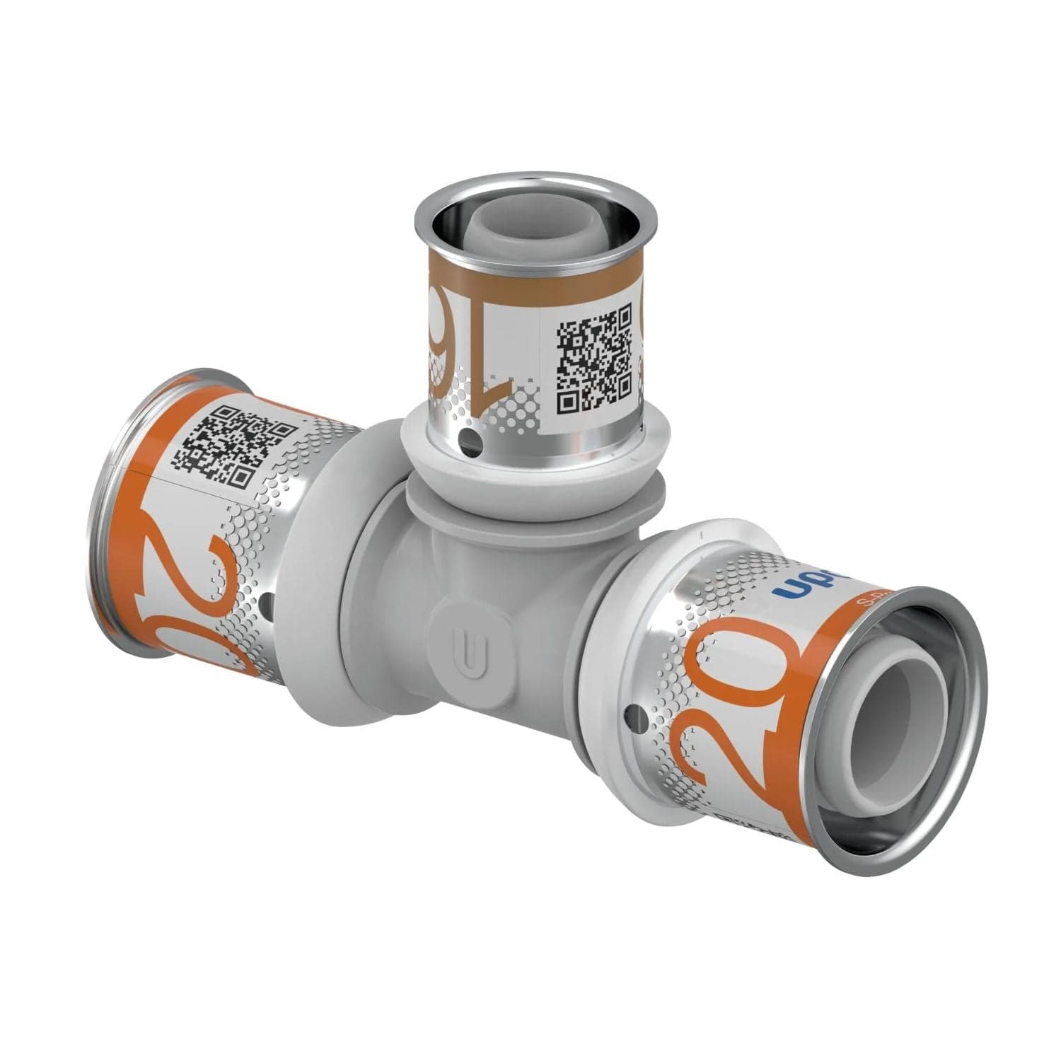 Uponor S-Press PPSU Kompositt T-rør 20-16-20mm Uponor T-rør pressfitting HEI-5114404