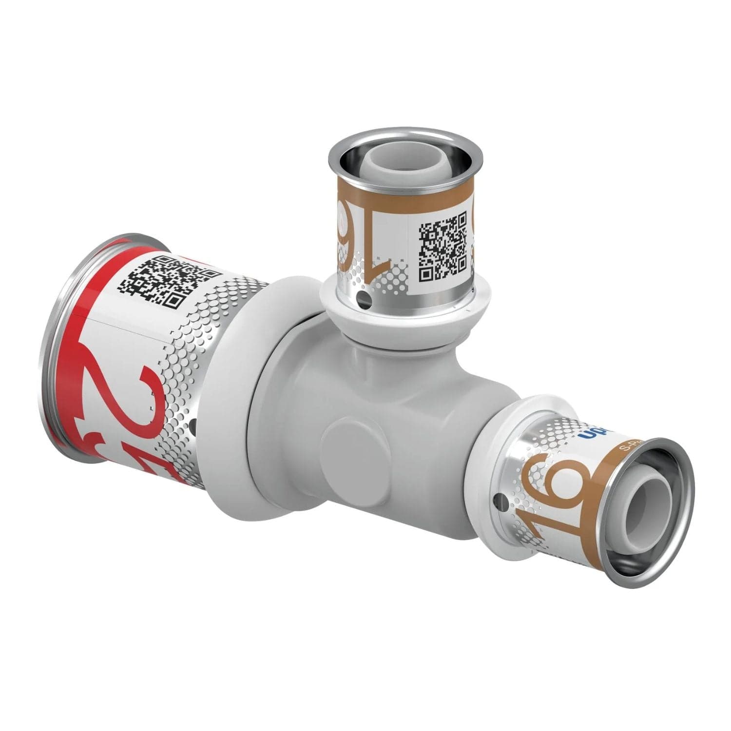 Uponor S-Press PPSU Kompositt T-rør 25-16-16mm Uponor T-rør pressfitting HEI-5114407