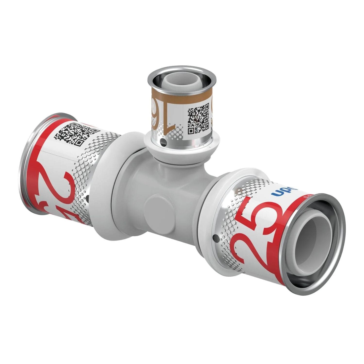 Uponor S-Press PPSU Kompositt T-rør 25-16-25mm Uponor T-rør pressfitting HEI-5114409