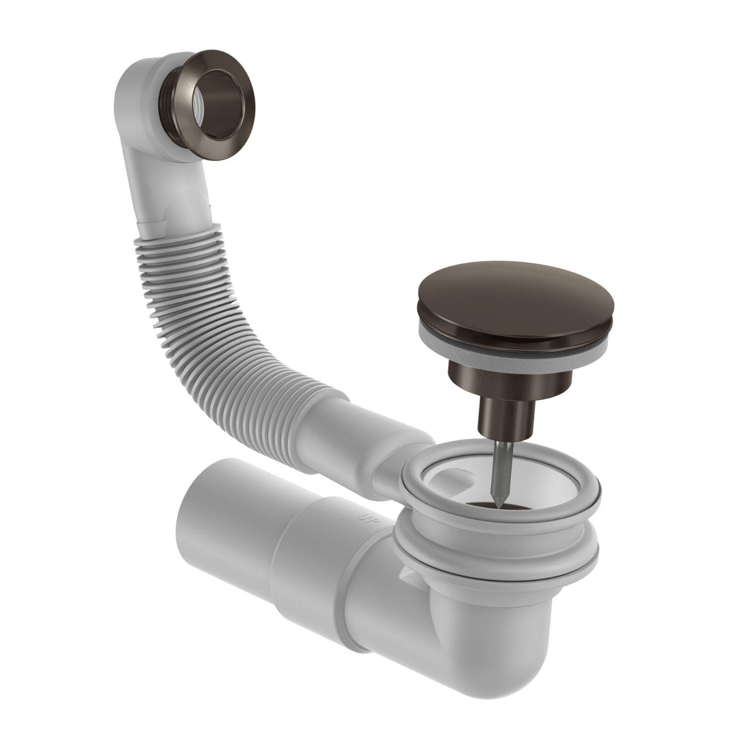 VikingBad Avløp PRELOC pop-up LEA Børstet grå VikingBad Vannlås VB-117857