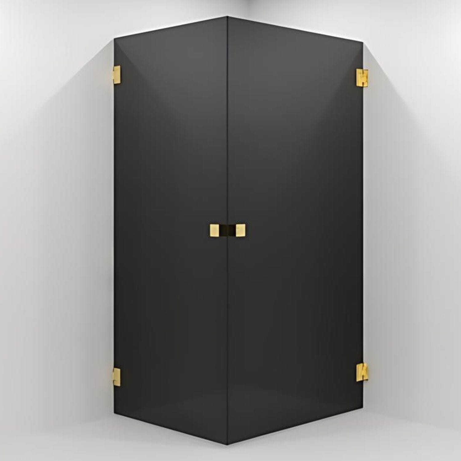 VikingBad Emil Dusjhjørne Rett - Farget glass Gull / 90x100cm / Sotet glass VikingBad Dusjhjørne VB-117904