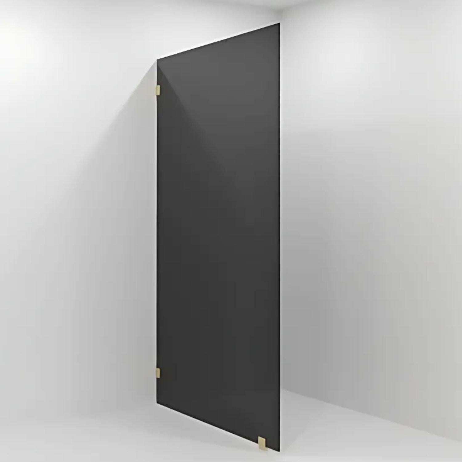 VikingBad Emil Glassfelt - Farget glass Børstet messing / 120cm / Sotet glass VikingBad Dusjvegg VB-118754