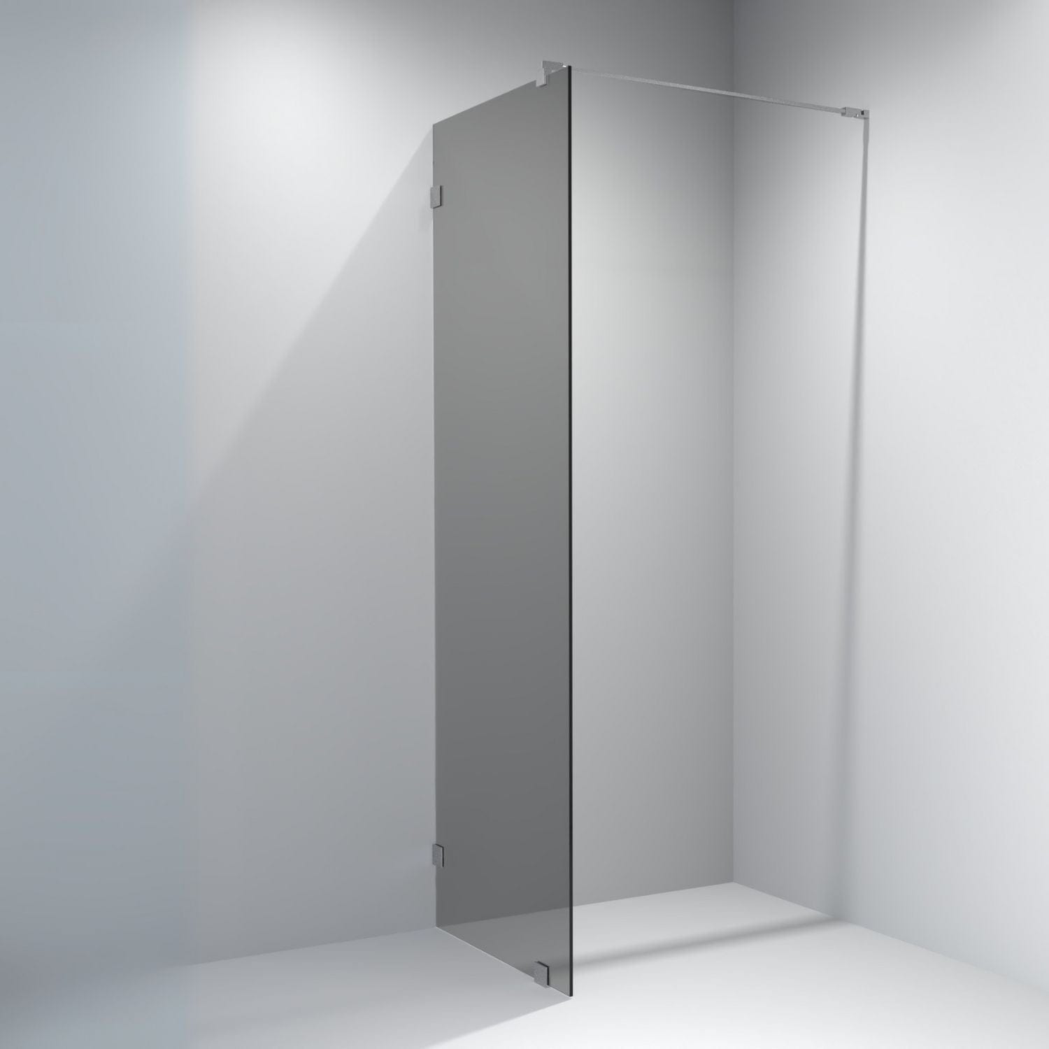 VikingBad Emil Glassfelt - Farget glass Krom / 100cm / Sotet glass VikingBad Dusjvegg VB-117884