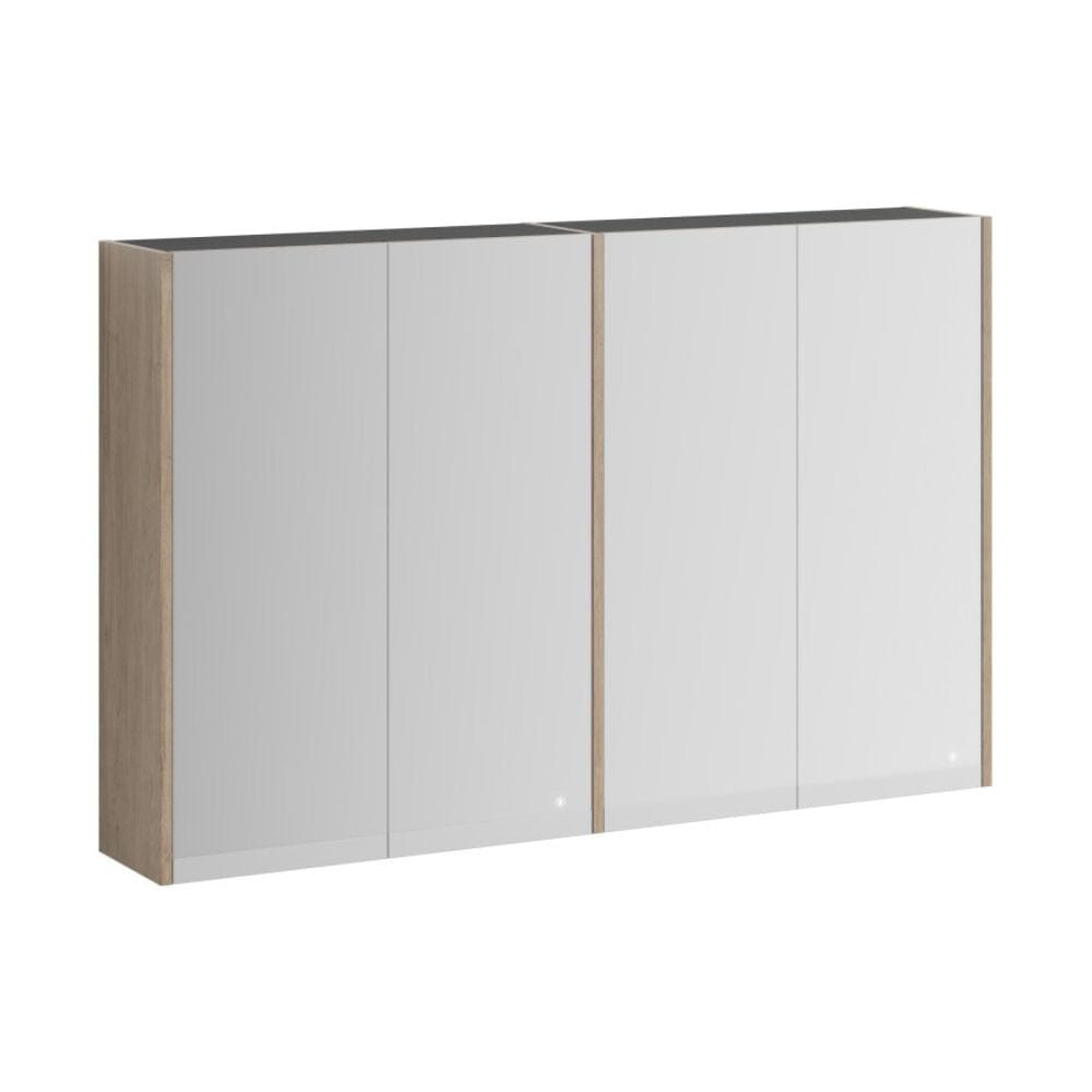 VikingBad Fay Dobbel Veggskap med Speil Eik VikingBad Sideskap bad VB-119190