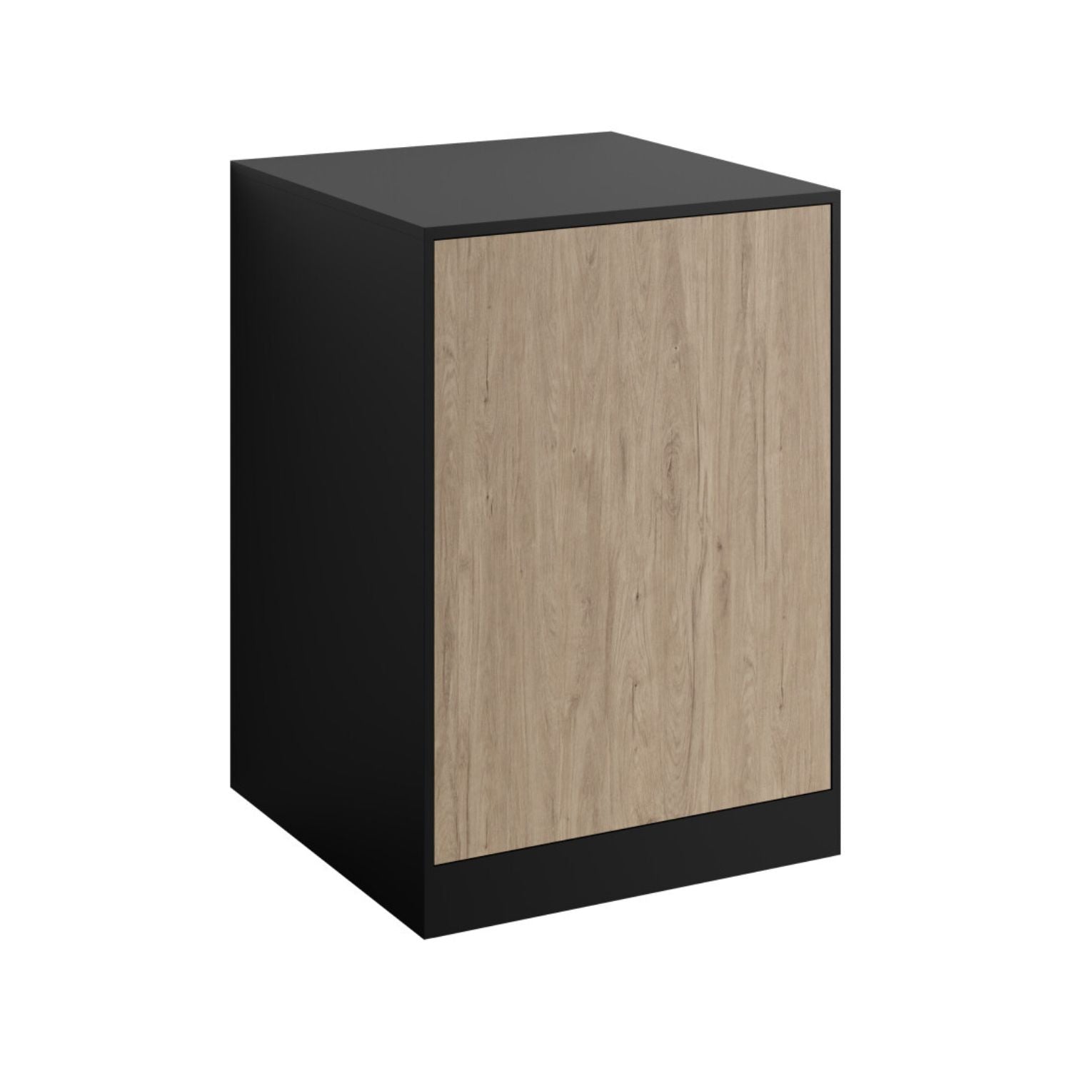 VikingBad Fay Lavt Innbyggingsskap Svart matt/eik VikingBad VB-119200