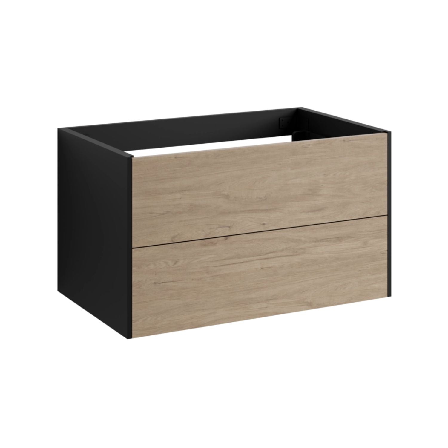 VikingBad Fay Slett Servantskap Svart matt/eik / 100cm VikingBad Servantskap VB-119176