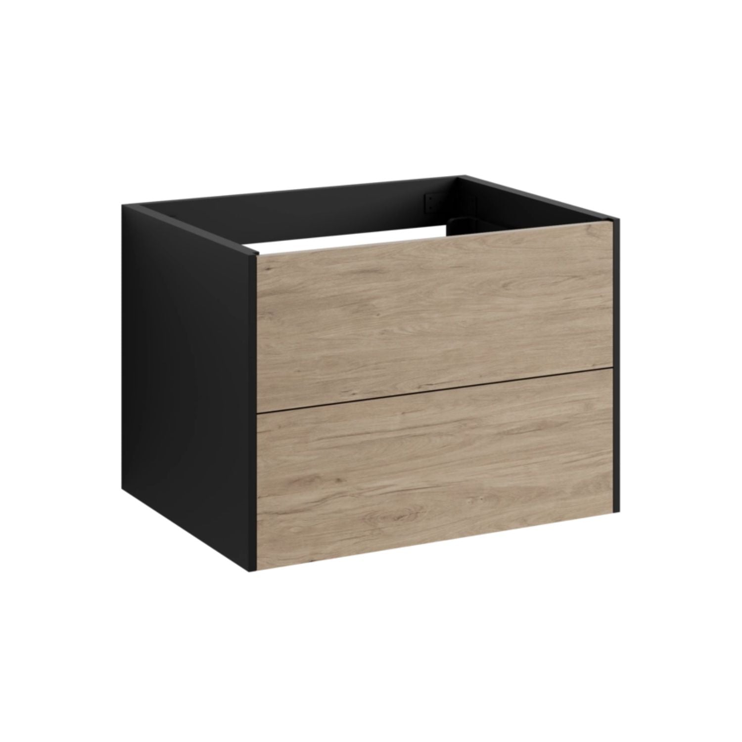 VikingBad Fay Slett Servantskap Svart matt/eik / 80cm VikingBad Servantskap VB-119171