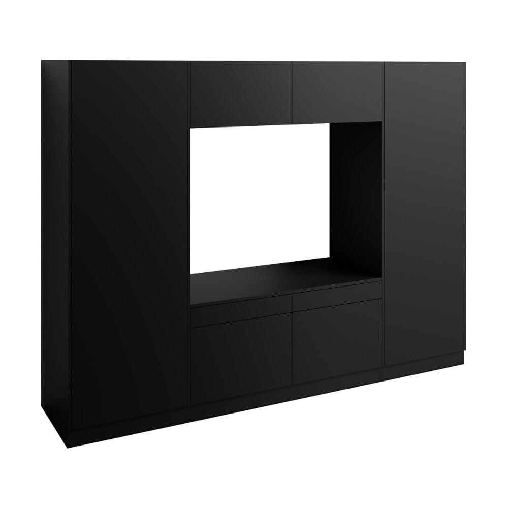 VikingBad Fay X2 Høyskap og Dobbel Vaskemaskinmodul Svart matt VikingBad Høyskap vaskerom VB-119377