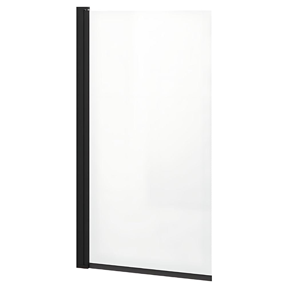 VikingBad Liam Badekarvegg H150cm klart glass Svart matt / 70cm / Klart glass VikingBad Badekarvegg VB-003239-01