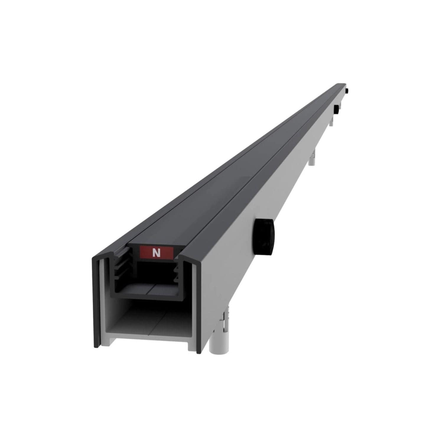 VikingBad Liam Magnetprofil Vegg H193cm Svart matt VikingBad Magnetprofil VB-001452