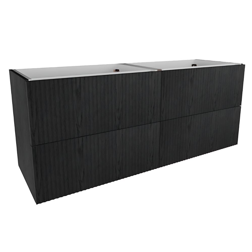 VikingBad MIE bølge Servantskap Svart eik / 160cm dobbel VikingBad Servantskap VB-116897