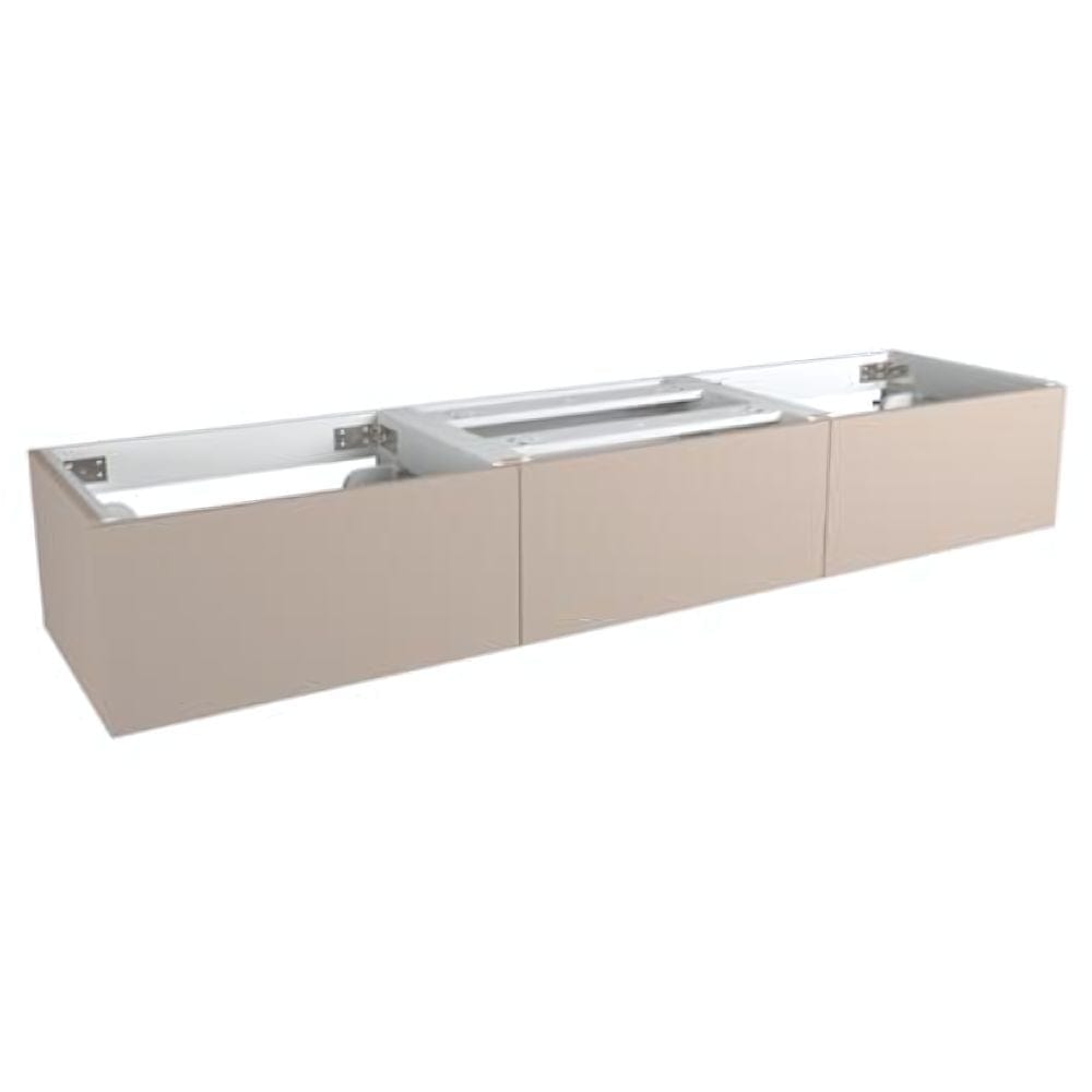 VikingBad MIE Demi Trend Servantskap Mål: B180xH46xD29 cm (3x60) Varm beige / 180cm dobbel VikingBad Servantskap VB-116619