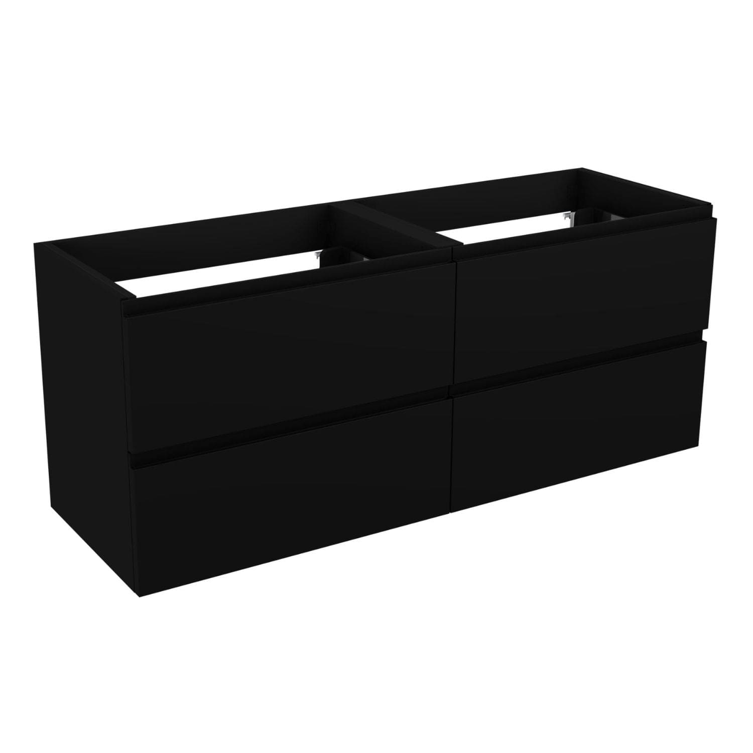 VikingBad MIE FINGERGREP 120DBL Servantskap 4 skuffer Svart matt / 120cm dobbel VikingBad Servantskap VB-115652