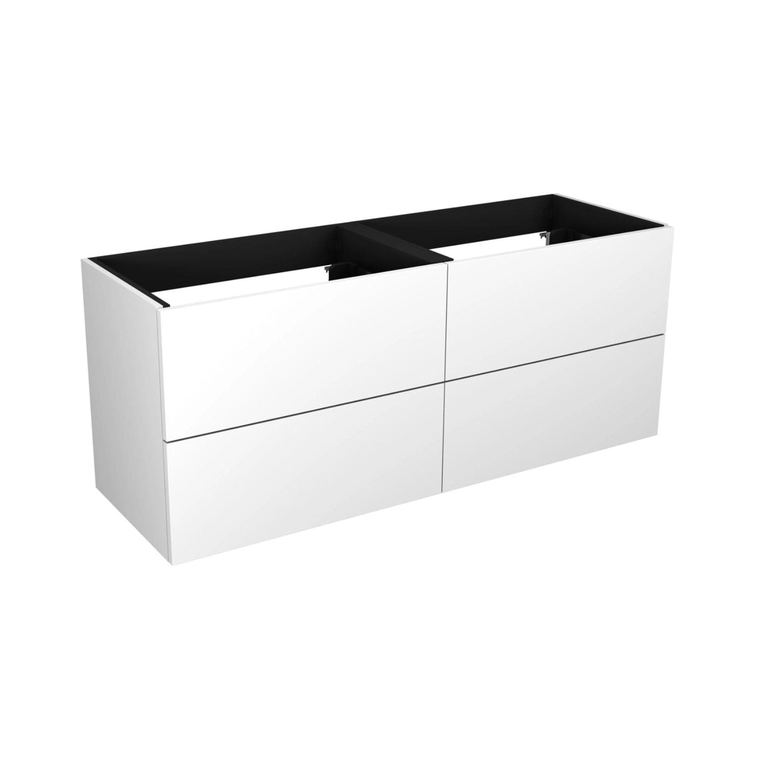 VikingBad MIE SLETT 120DBL Servantskap 4 skuffer Hvit høyglans / 120cm dobbel VikingBad Servantskap VB-114078