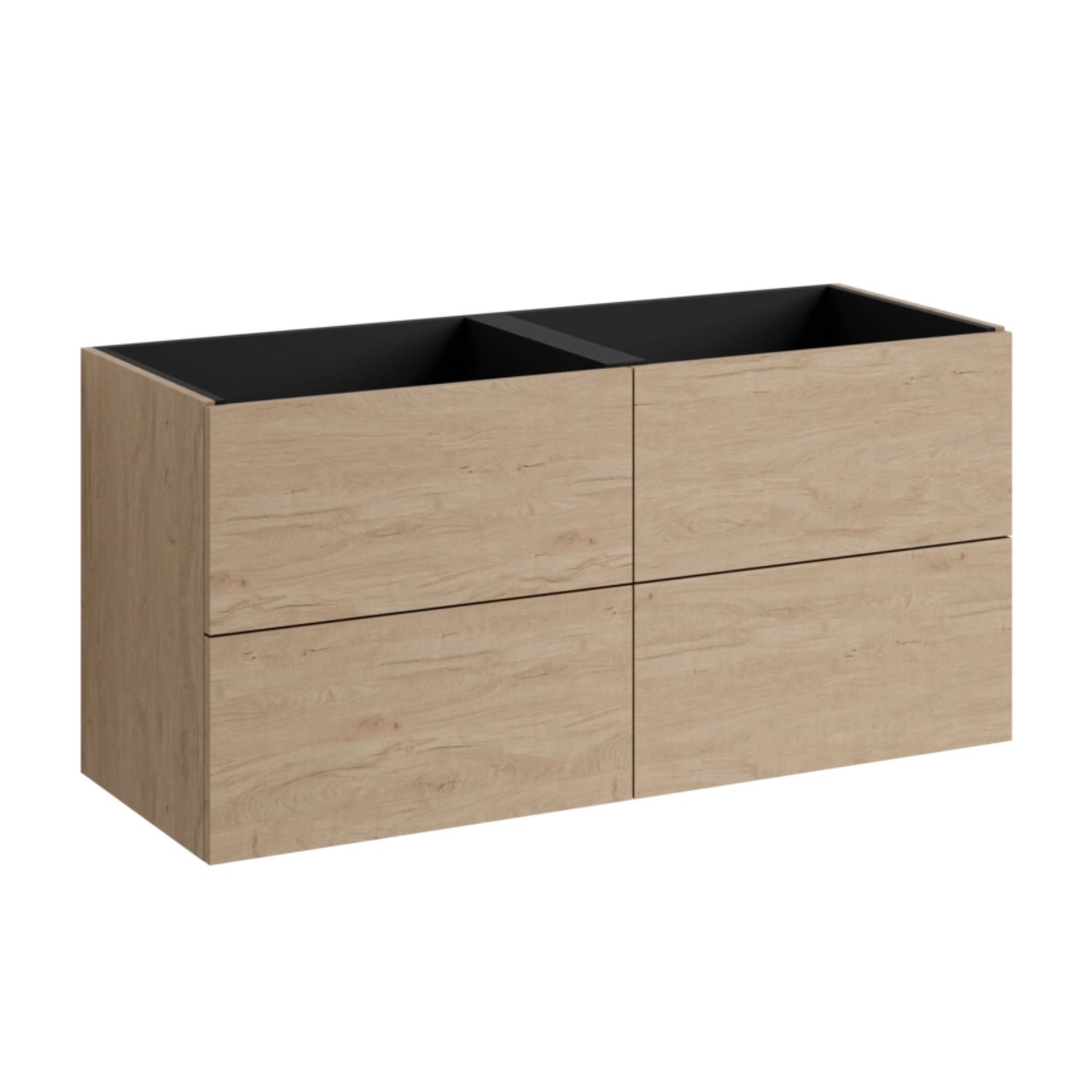 VikingBad MIE SLETT 120DBL Servantskap 4 skuffer Skandinavisk eik / 120cm dobbel VikingBad Servantskap VB-118917