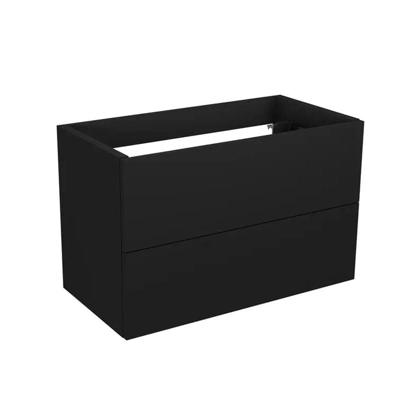 VikingBad MIE SLIM Slett Servantskap Svart matt / 90cm VikingBad Servantskap VB-115684