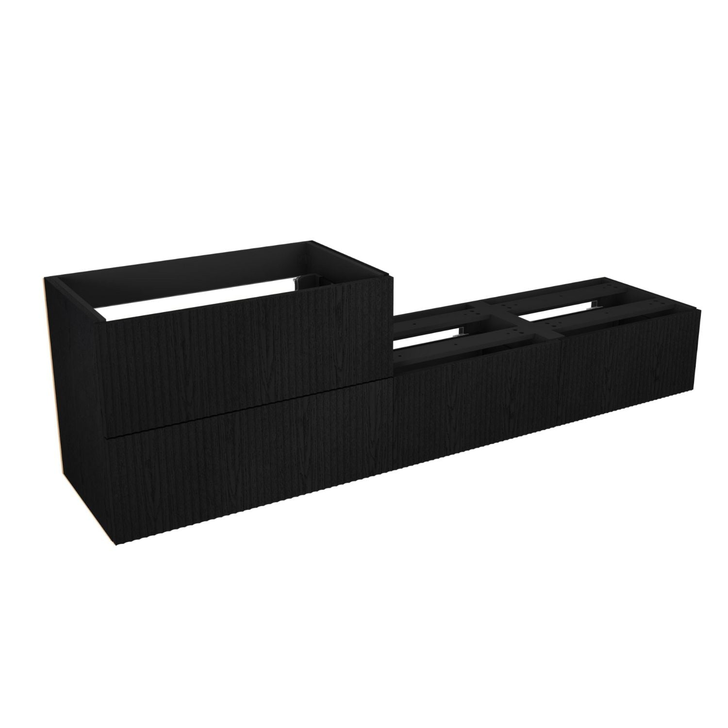 VikingBad MIE SMART Bølge Servantskap Svart eik / 200cm VikingBad Servantskap VB-116960