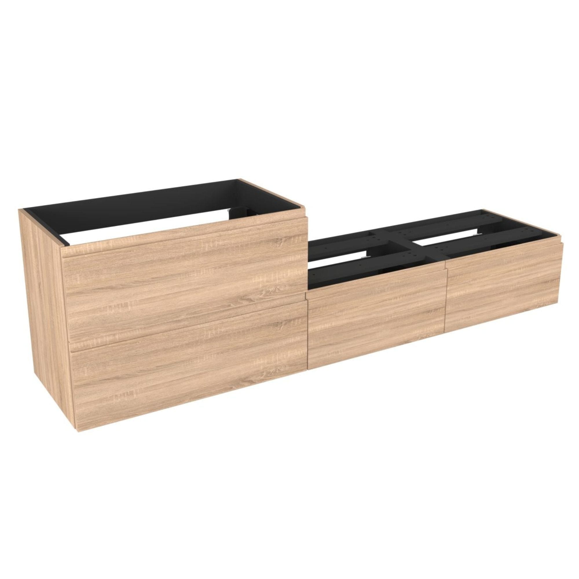 VikingBad Mie Smart fingergrep Servantskap Lys eik / 200cm VikingBad Servantskap VB-116194