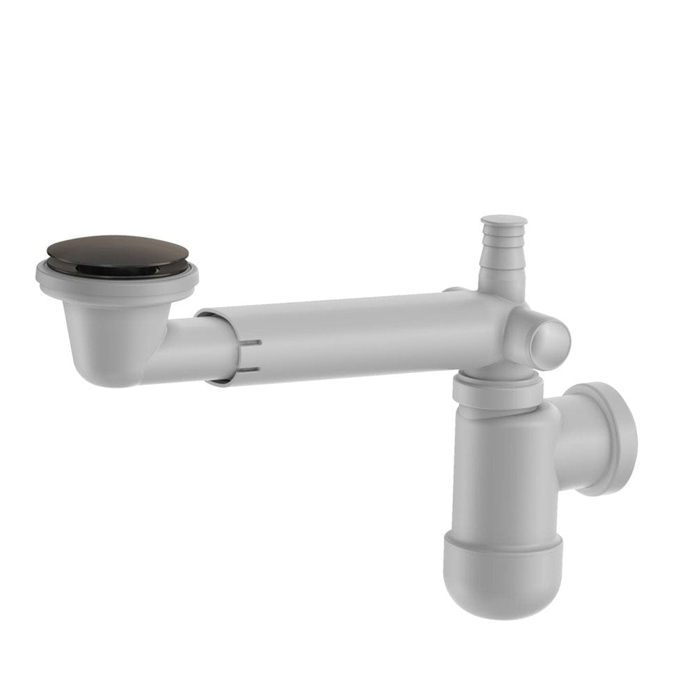 Vikingbad Mie Vannlås 40/32mm & Pop-up PRELOC 420 Børstet grå VikingBad Vannlås VB-117838