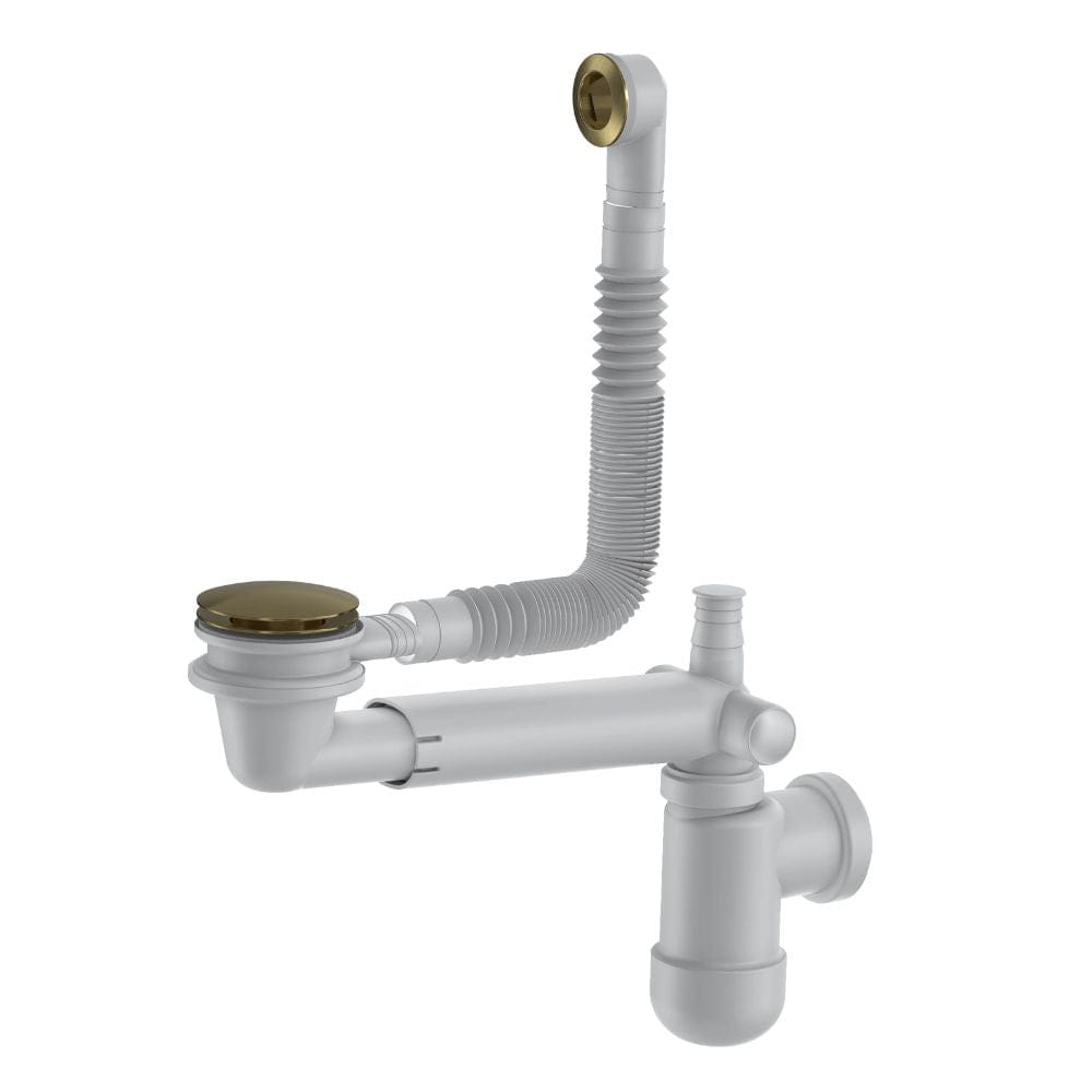 VikingBad Mie Vannlås 40/32mm & Pop-up PRELOC 420 Børstet messing VikingBad Vannlås VB-117839