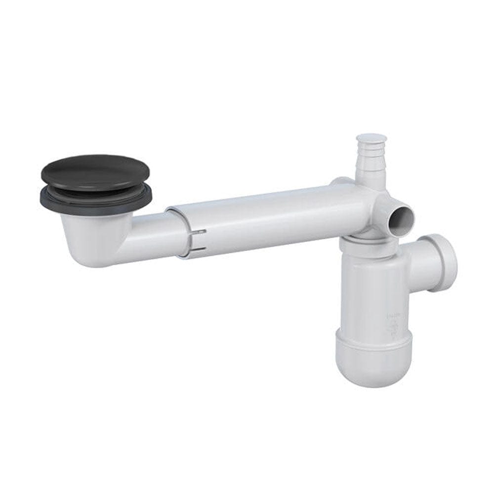 Vikingbad Mie Vannlås 40/32mm & Pop-up PRELOC 420 Svart matt VikingBad Vannlås VB-112204