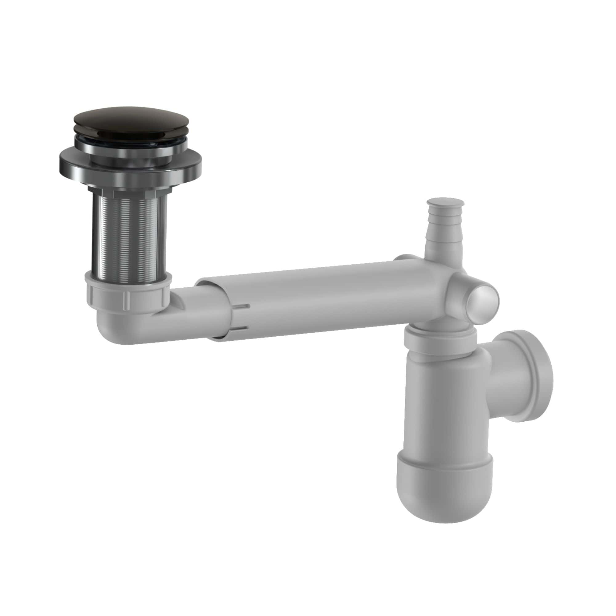 VikingBad MIE Vannlås PUM 40mm & Pop-up Børstet svart VikingBad Vannlås VB-117852