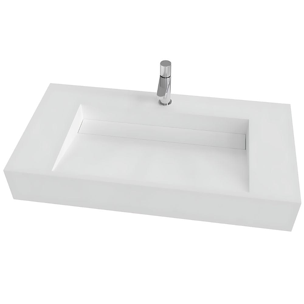 VikingBad Servant vegghengt MIO - Mål: B(60/90/120)xH46xD14 cm Hvit matt / 90cm VikingBad Baderomsservant VB-116546