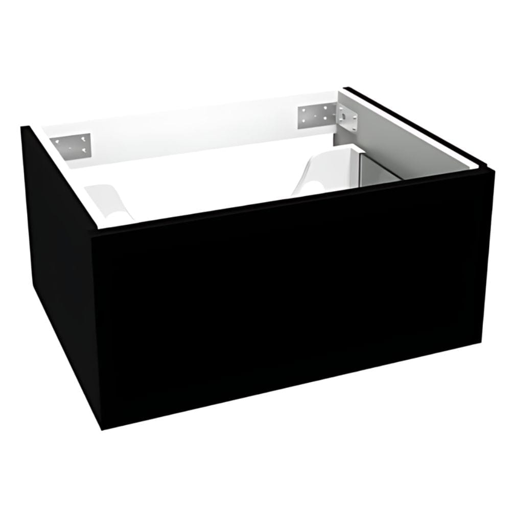 VikingBad Servantskap slett MIE DEMI Mål: B(60-180)xH46xD29 cm Svart matt / 60cm VikingBad Servantskap VB-116116