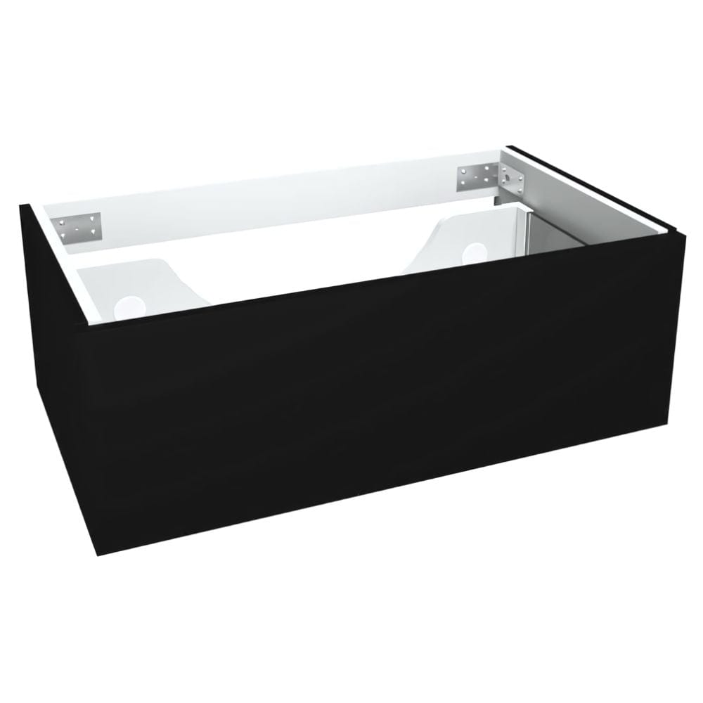 VikingBad Servantskap slett MIE DEMI Mål: B(60-180)xH46xD29 cm Svart matt / 80cm VikingBad Servantskap VB-116126