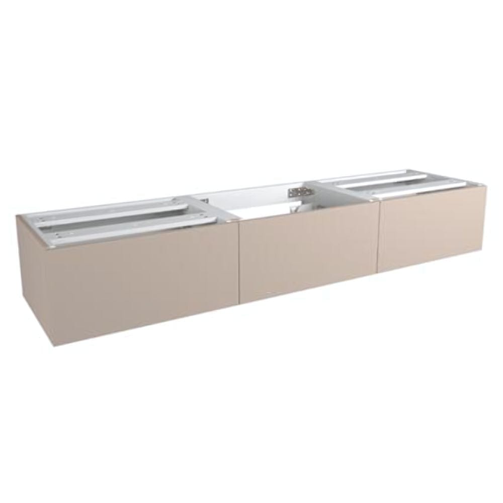 VikingBad Servantskap trend MIE DEMI- Mål: B180xH46xD29 cm (3x60) Varm beige / 180cm VikingBad Servantskap VB-116618