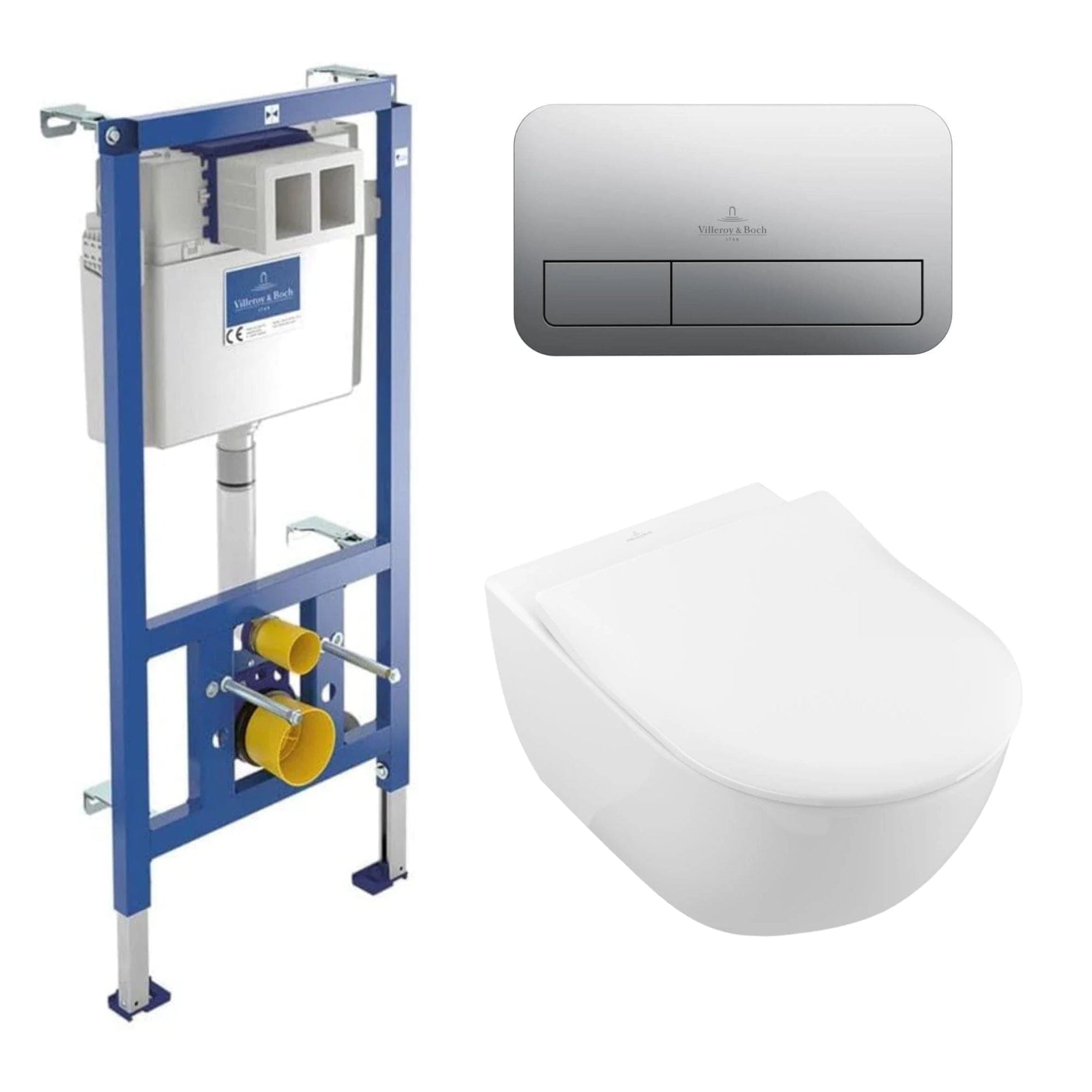 Villeroy & Boch Subway 2.0 Toalettpakke Matt krom Villeroy & Boch Toalettpakker