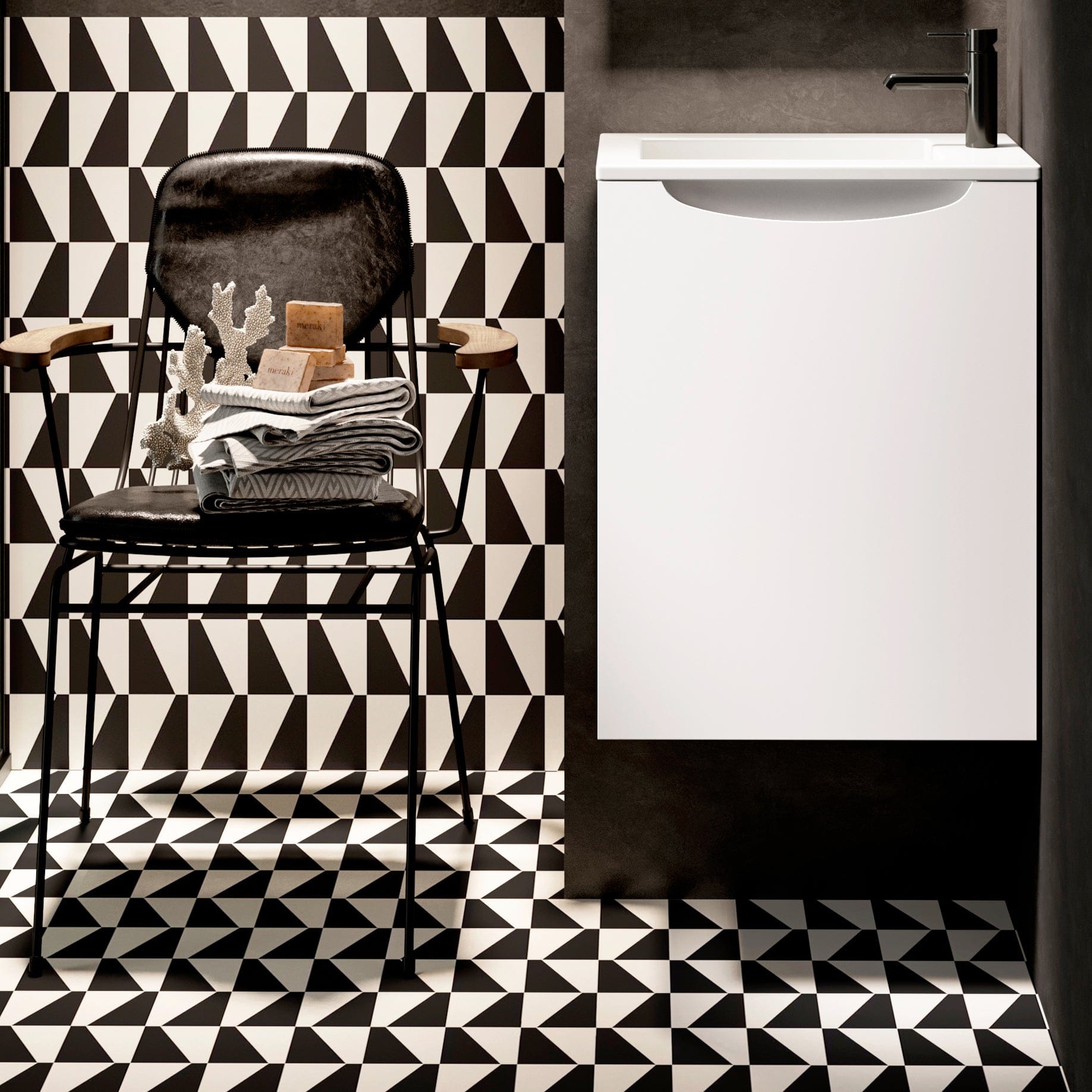 Alterna Elea Møbelpakke 2-i-1 inkl. servantskap og servant Hvit matt / 50cm Alterna Møbelpakke bad GRO-7010267