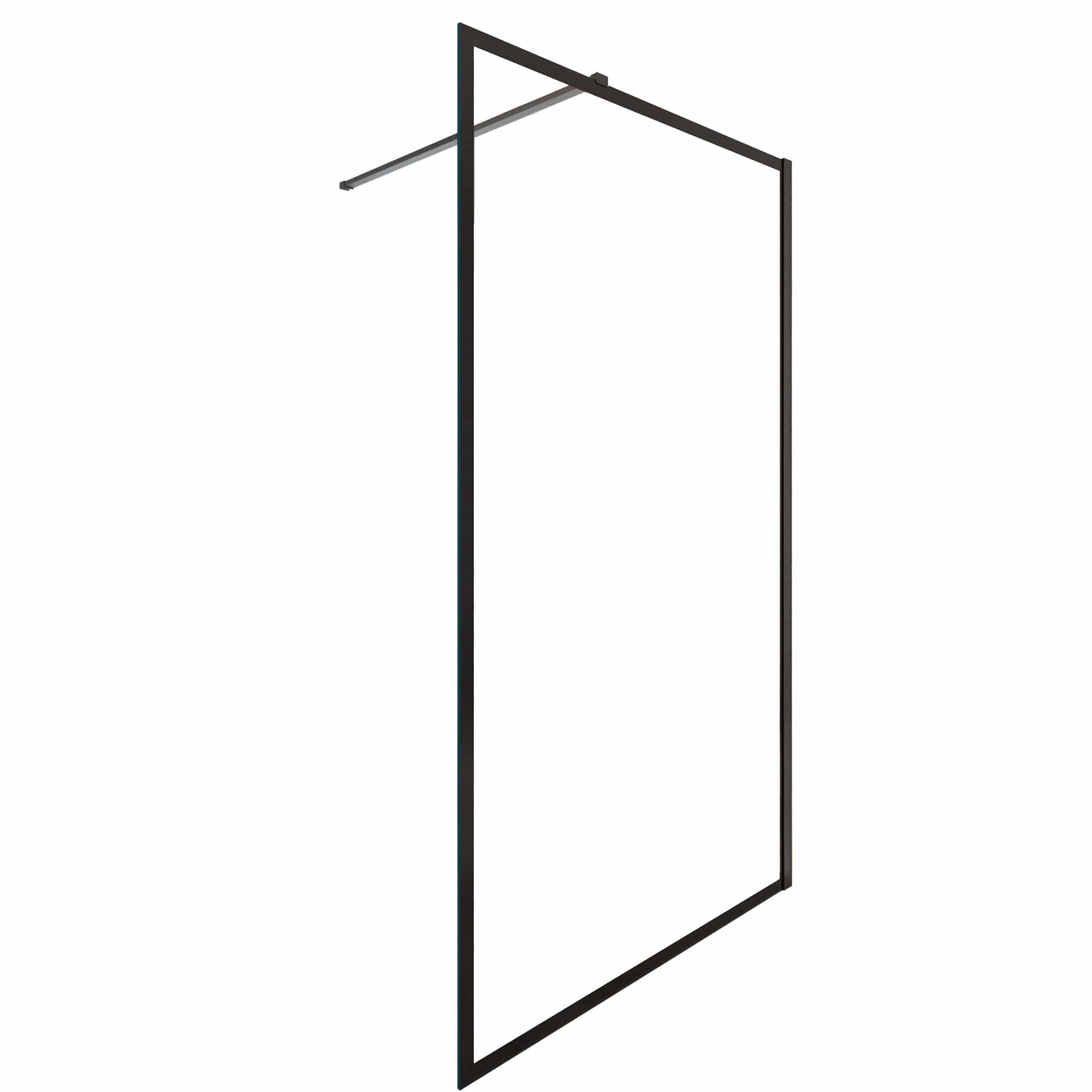 Alterna Matrix Fast Dusjvegg Ramme 86,4-116,4cm Svart matt / 120cm / Klart glass Alterna Dusjvegg BD-6310998