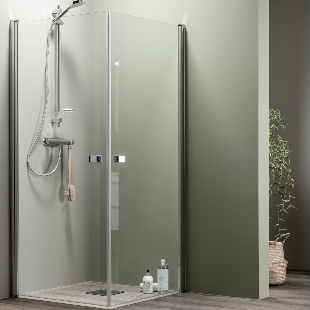 Alterna Pyxis Dusjdør Rett 70-100cm Krom / 70cm / Klart glass Alterna Dusjvegg BD-6310438