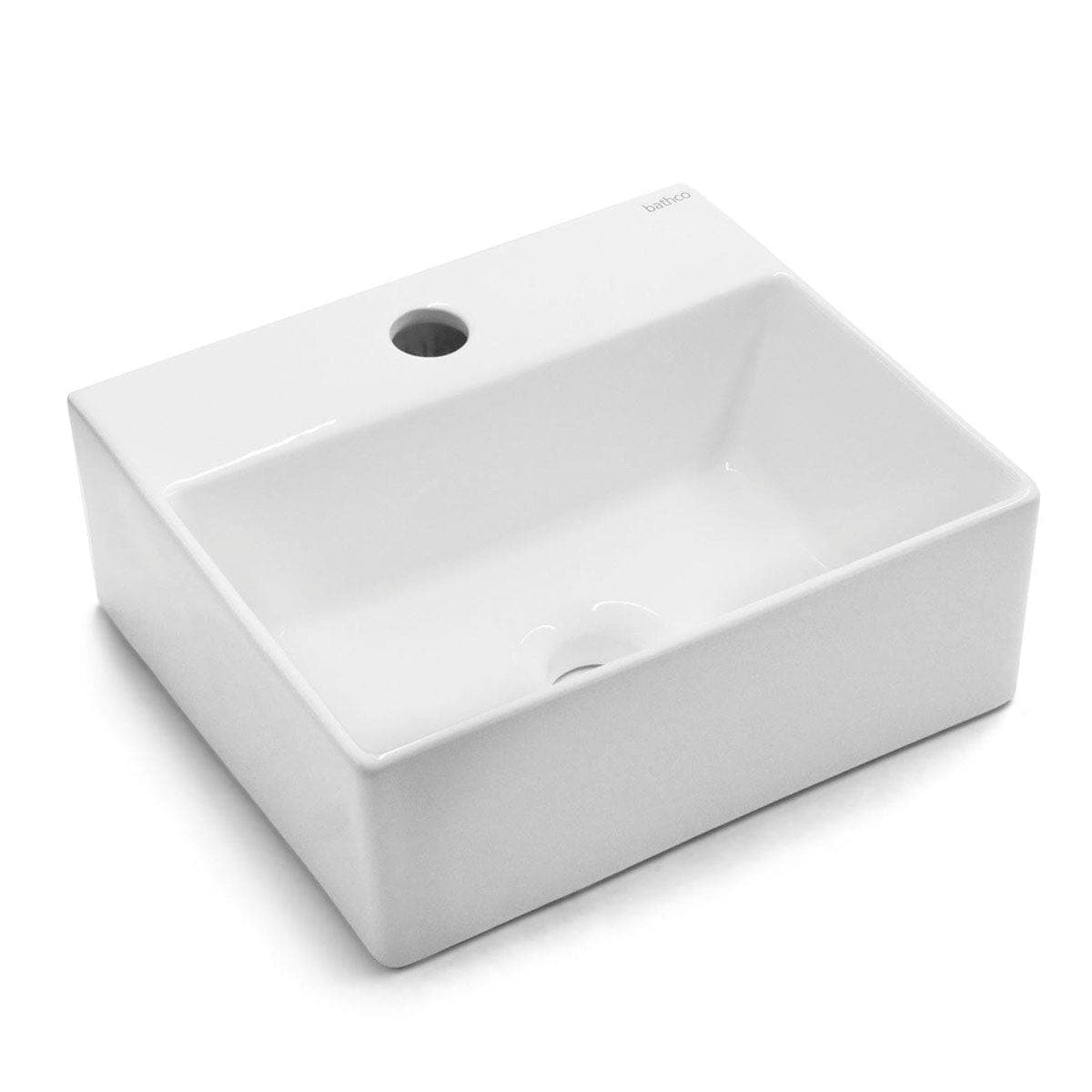 Bathco Bergamo Porselensservant B34,5xD30,6cm Hvit Bathco Liten servant KO-4913