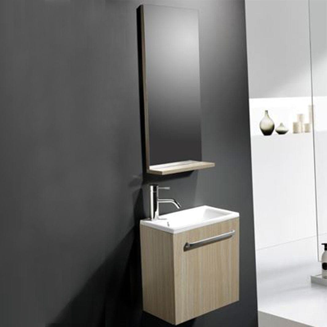 Bathco Niza Møbelpakke - servantskap, servant og speil Lys eik / 44cm Bathco Møbelpakke bad KO-9901RB