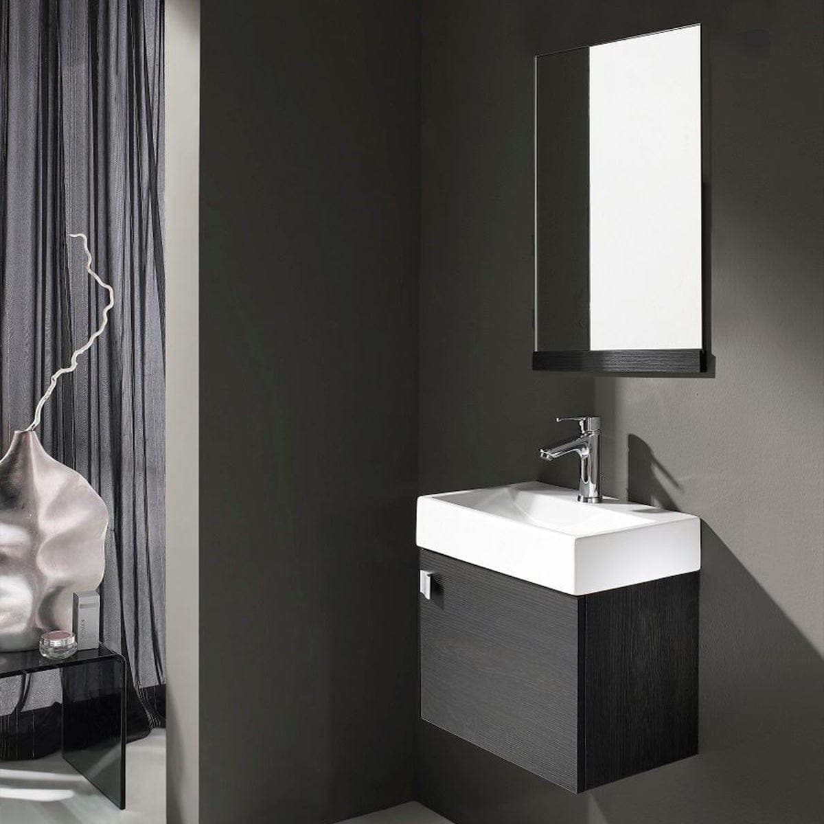 Bathco Paris Møbelpakke - servantskap, servant og speil Wenge / 45cm Bathco Møbelpakke bad KO-10023WN