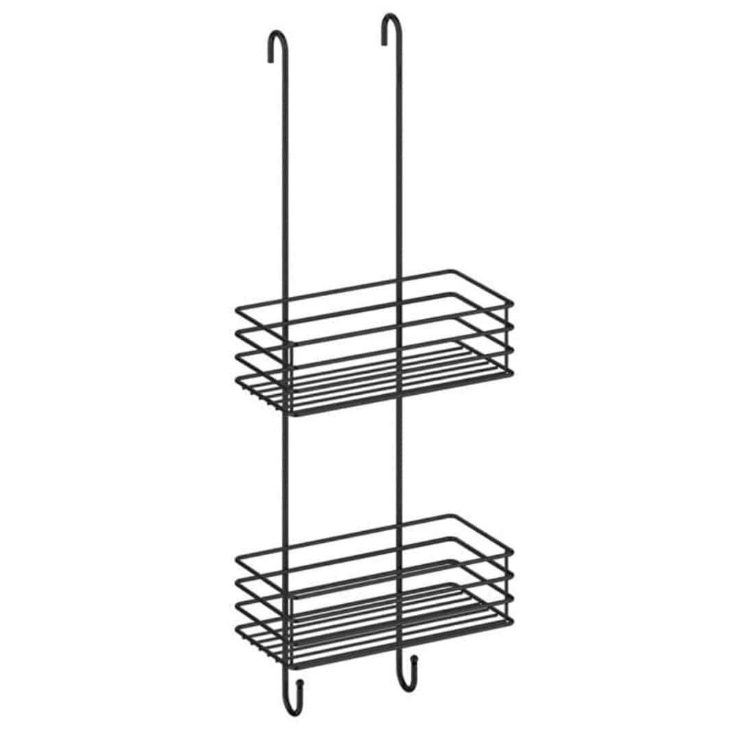 Beslagsboden Dusjkurv 1210 2 Plan Svart matt Smedbo Diverse baderomstilbehør SM-BB1210