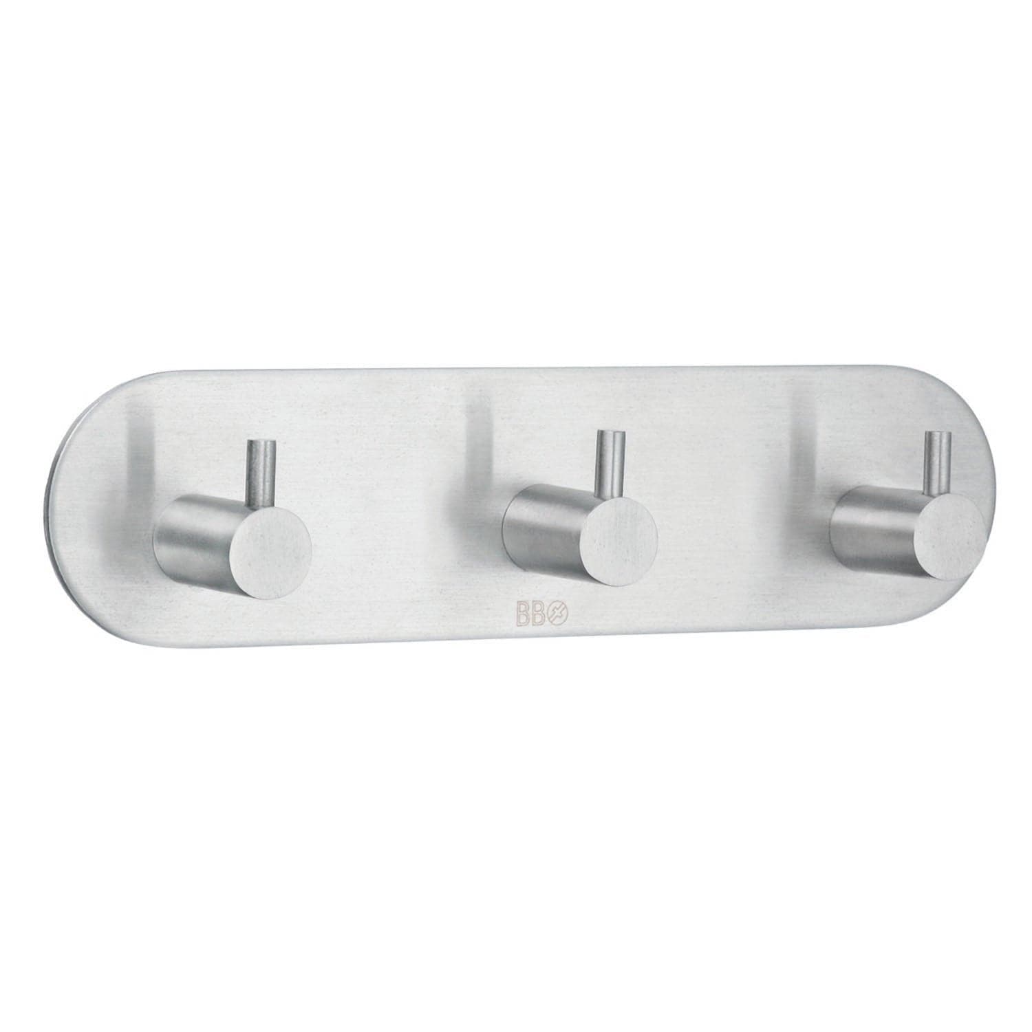 Beslagsboden Kroklist 3 Kroker 1103 - selvklebende Matt krom Beslagsboden Knagger SM-B1103