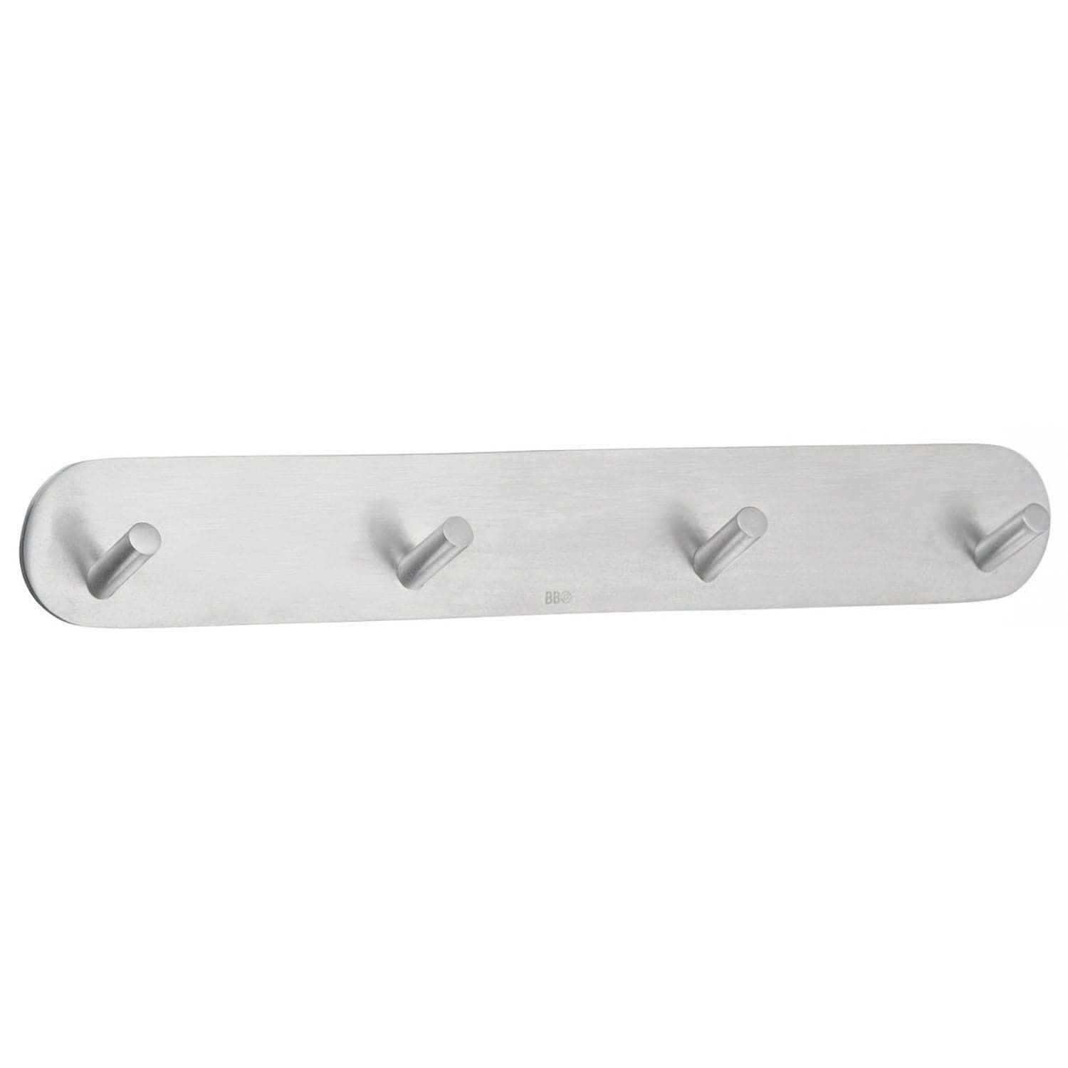 Beslagsboden Kroklist 4 Kroker 1083 - selvklebende Matt krom Beslagsboden Knagger SM-B1083