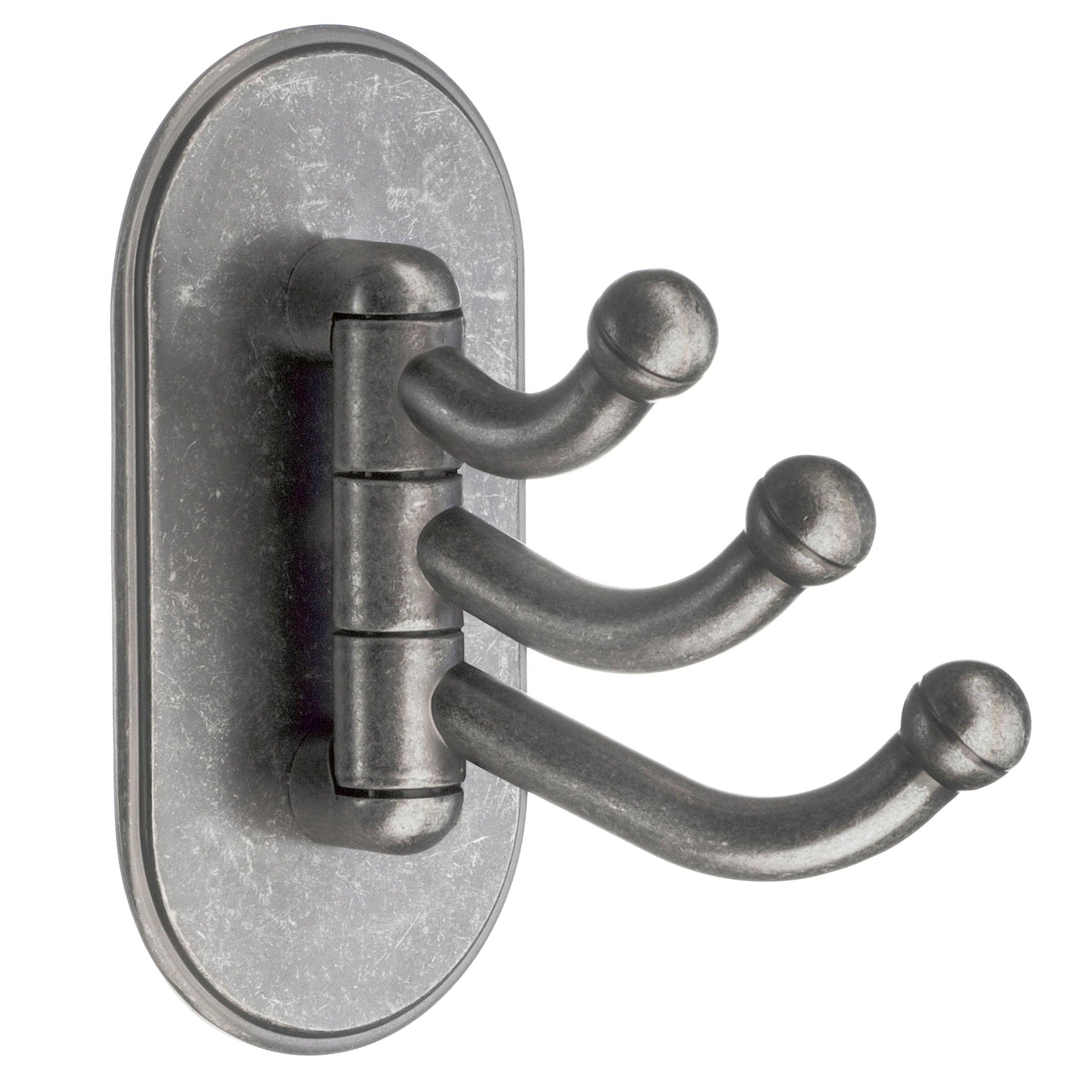 Beslagsboden Svingbar Trippelkrok 1123 - selvklebende Tinn Beslagsboden Knagger SM-BG1123