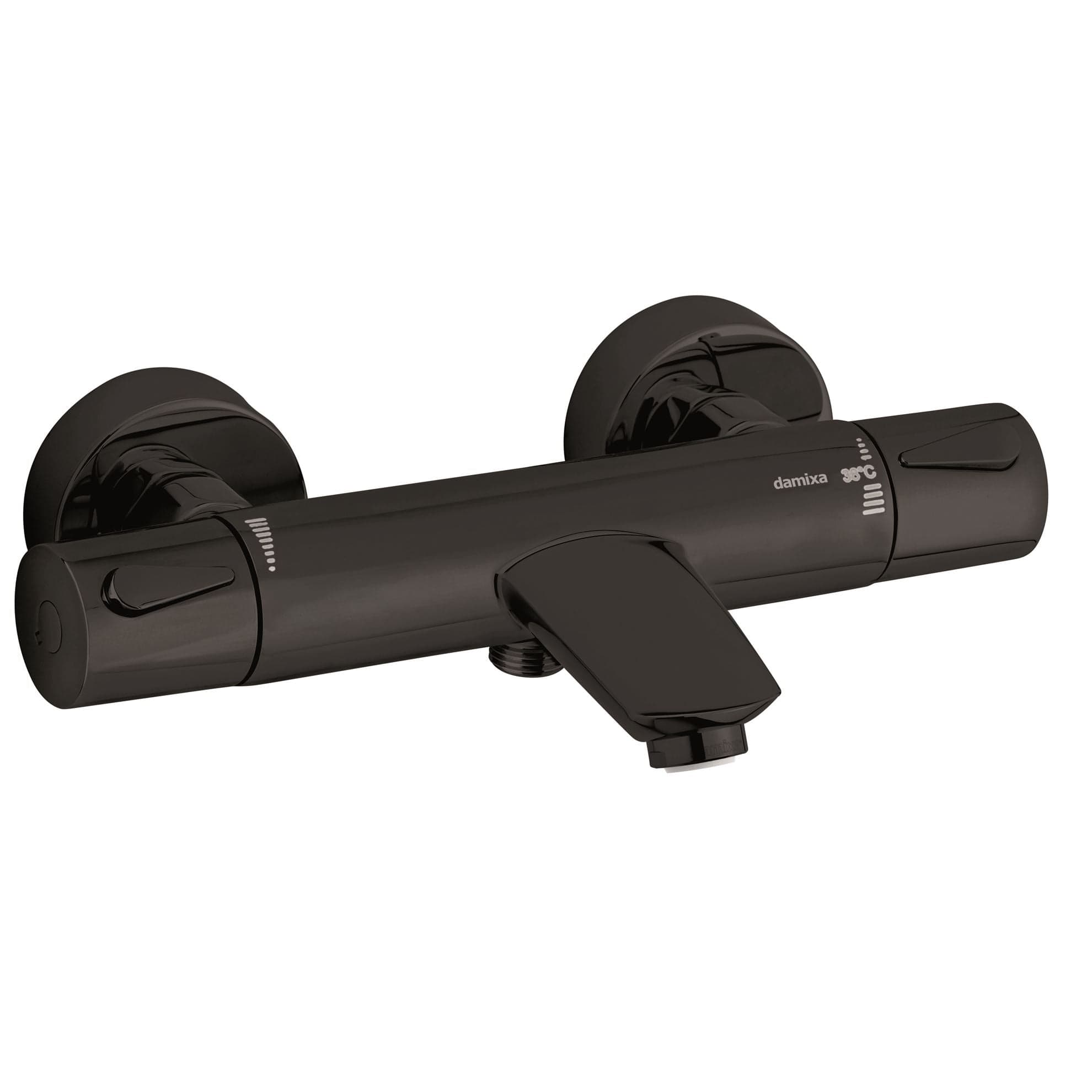 Damixa Silhouet termostatkran badekar Svart matt Damixa Badekararmatur KO-7450061