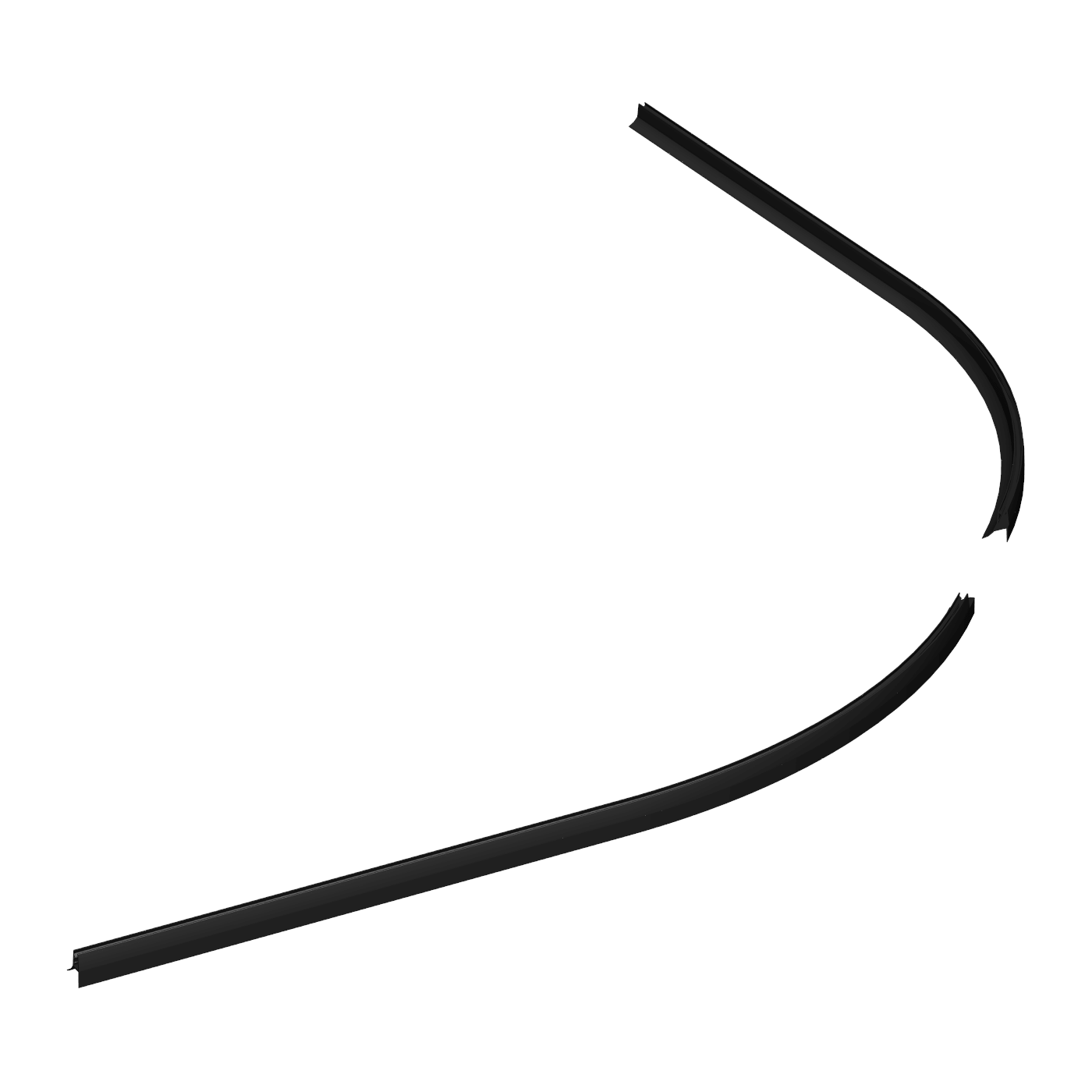 Dansani Match Drypplister H18mm til halvrunde dører - 2 stk Sotet Dansani Reservedel dusj DA-1603566