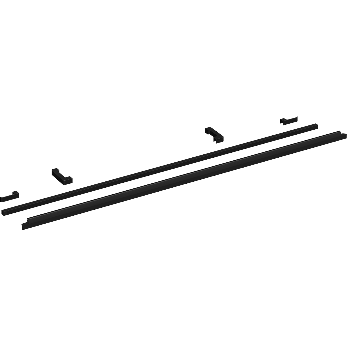 Dansani Match Gulvprofilsett til fastveggmodell D+A/B/C - 1 dør Svart matt Dansani Reservedel dusj DA-1603552