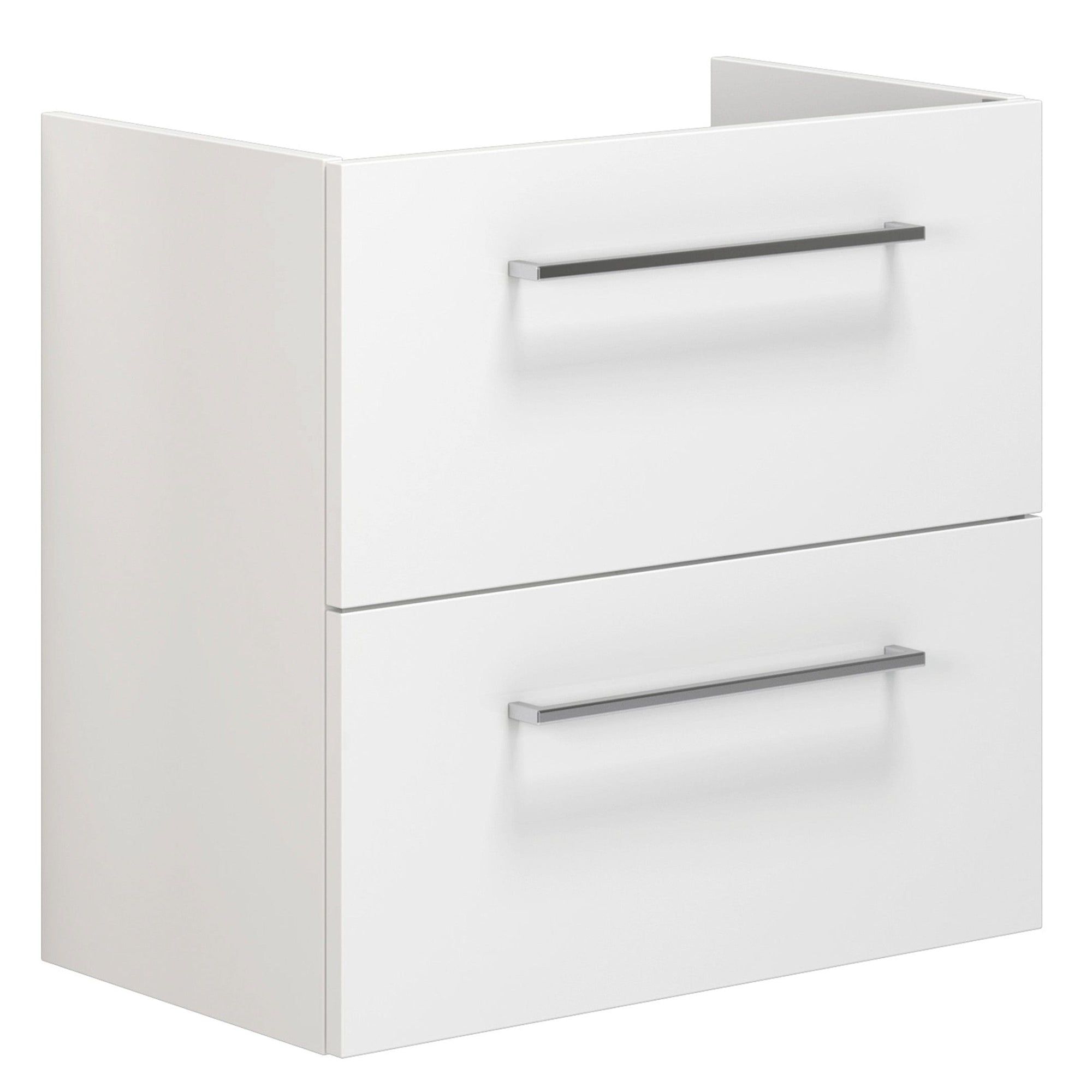 Dansani Mido+ Slim Servantskap 2 Skuffer B50-80xD35cm uten servant Hvit høyglans / 60cm / Vegg Dansani Servantskap DA-P05-1012